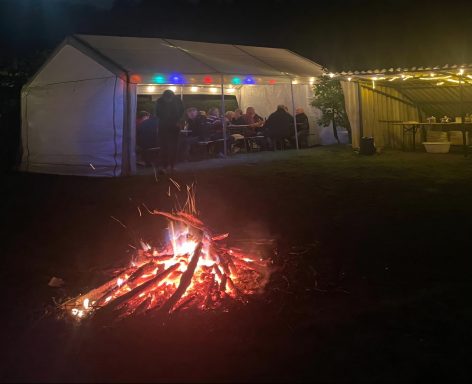 spät am Abend hat die Gemütlichkeit Einzug gehalten